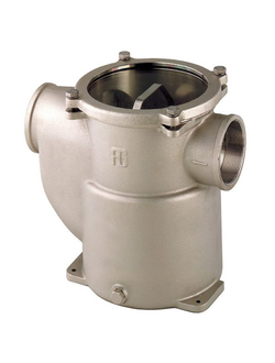 Фильтр водяной системы охлаждения двигателя Guidi Marine 1162 1162#220009 2" 19900-63000л/час из никелированной бронзы с крышкой из поликарбоната