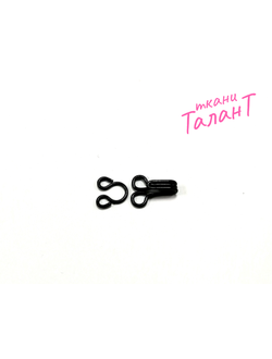 Крючки плательные, цв. Черный, длина 1,8 см