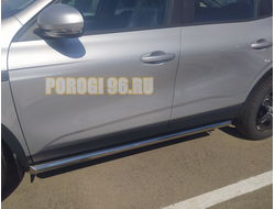 Защита штатного порога d60 для Renault Arkana 2019-