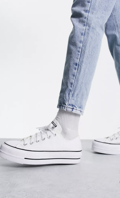 Converse lift low sales top white