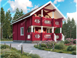 Дом из клееного бруса "Коломна", 110 м2