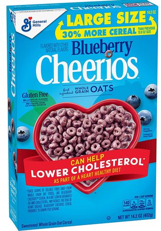 Хлопья Чериос Черника (Cheerios Blueberry) 402гр (8)