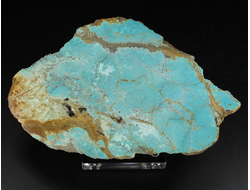 Бирюза, срез полированный с одной стороны, США, Невада (130*79*18 мм, 167 г) №37863