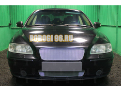 Защита радиатора Volvo S60 (I рестайлинг) 2004-2010 chrome верх PREMIUM (устанавливается вместо штатной)