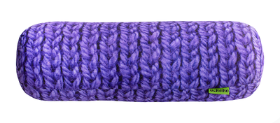 Декоративная подушка антистресс валик "Вязаный фиолетовый"
