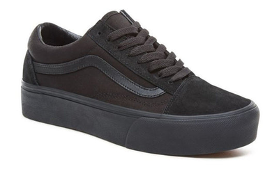 All black platform vans sales