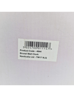Настенные часы Nauticalia Brunel 4944 Ø355мм 100мм из алюминия и стекла