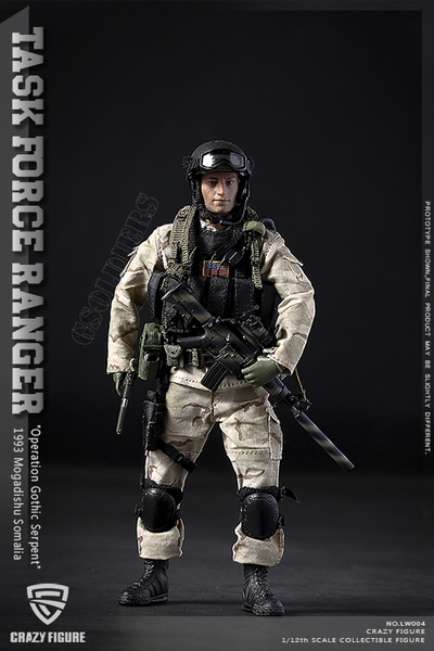 Солдат Армии США ("Падение Черного Ястреба") фигурка 1/12 scale US Special Force LW004 Crazy Figure