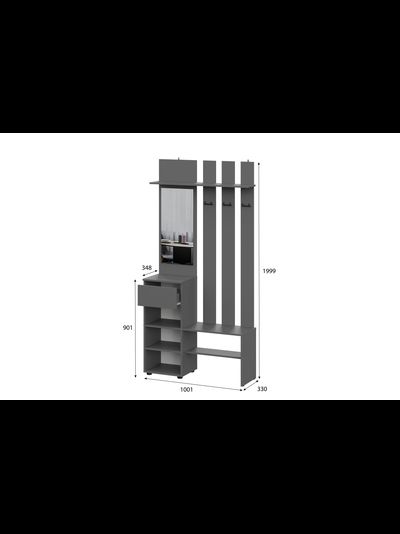 Денвер вешалка с зеркалом (прихожая)