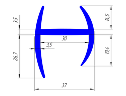 3 МЕТРА УПЛОТНИТЕЛЬ ДВЕРИ ФУРГОНА 30Н