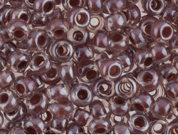 БИСЕР PRECIOSA 10/0 - 50г - 38818 ПРОЗРАЧНЫЙ БЛЕСТЯЩИЙ С КОРИЧНЕВОЙ ЛИНИЕЙ ВНУТРИ