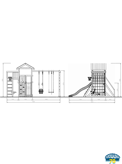 Детская площадка Савушка Мастер 4 + качели-гнездо