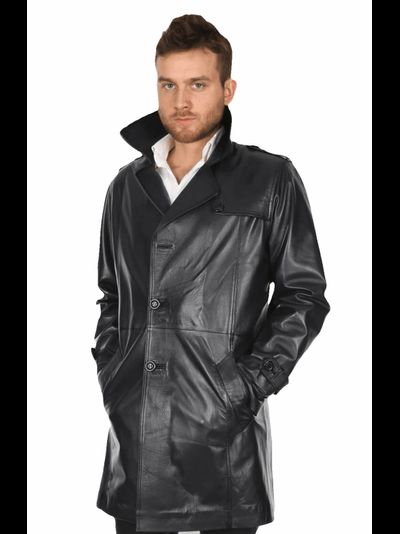 Кожаный плащ SHERLOCK