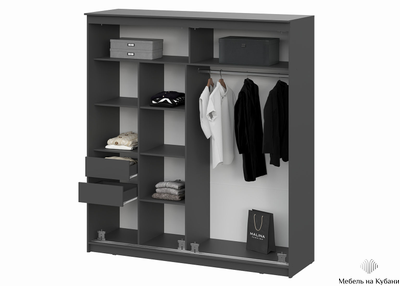 Шкаф-купе № 25 Блэк 200 см