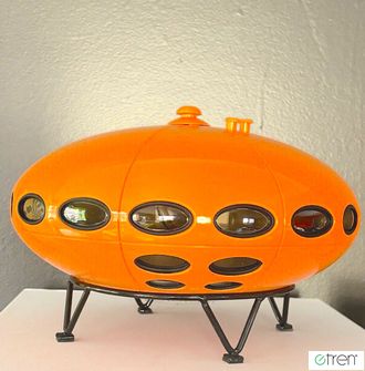 Настольный светильник ночник FUTURO HOUSE &quot;Летающая тарелка&quot; (Цвет оранжевый) (модификация 1)