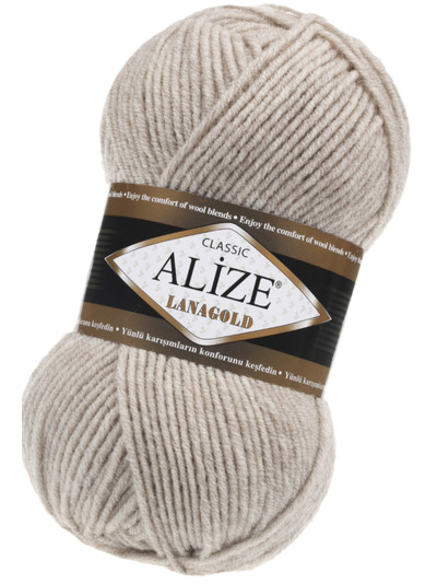 Lanagold (Alize) пряжа цвет № 152 бежевый меланж
