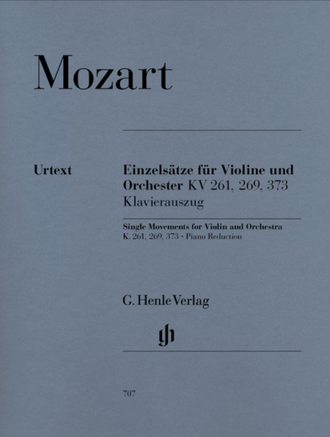 Mozart Single Movements for Violin and Orchestra K. 261, 269 and 373