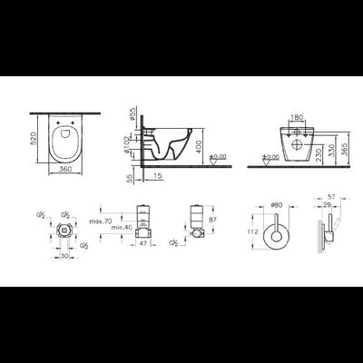 Подвесной унитаз VitrA S50, 7740B003-0075