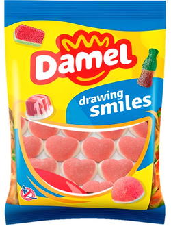 Damel Halal Жев.Мармелад Сердце двойное розово-белое 1 кг