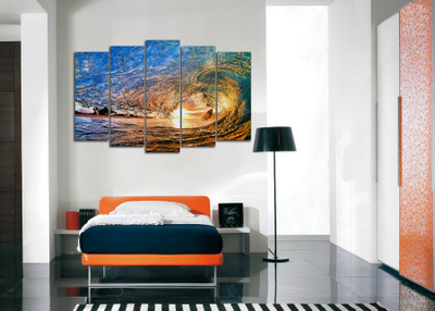 Модульная картина "Яркие волны"