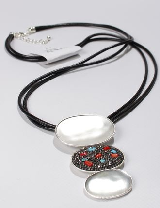 Подвеска "Овалы перламутр" серебро