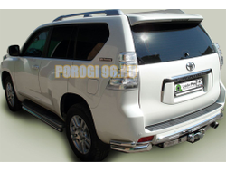 Фаркоп с нержавеющей пластиной Лидер-Плюс для Toyota Land Cruiser Prado 120/150/Lexus GX-460 2002-2019