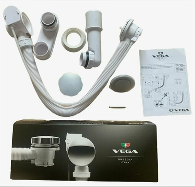 Слив перелив п/автомат Vega V55R 60см эко пластик хром