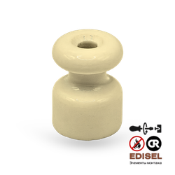 Керамический изолятор слоновая кость 23х18