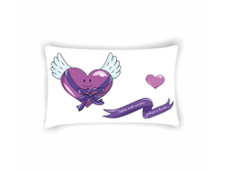 Подушка горизонтальная #10 на День влюблённых, 14 февраля