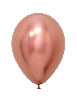 Шар хром розовое золото 12 дюймов