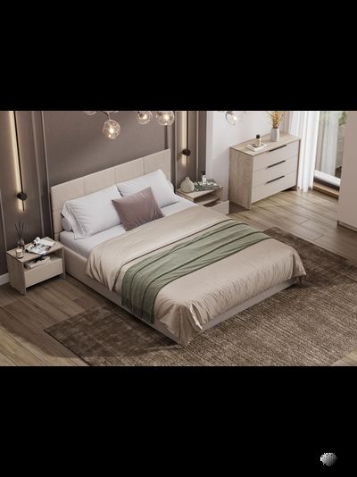 Камелия комод 3 ящика Дуб Эндгрейн/Меланж