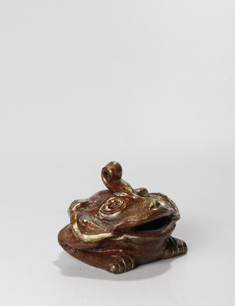 Денежная Трехлапая Жаба с завитком