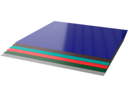 Лист гладкий 1250x2500 мм окрашенный (Цвета в ассортименте)