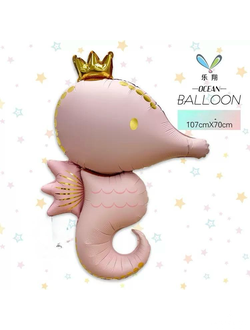 Морской конек розовый 107см*70см