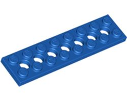 Technic, Plate 2 x 8 with 7 Holes, Blue (3738 / 373823)