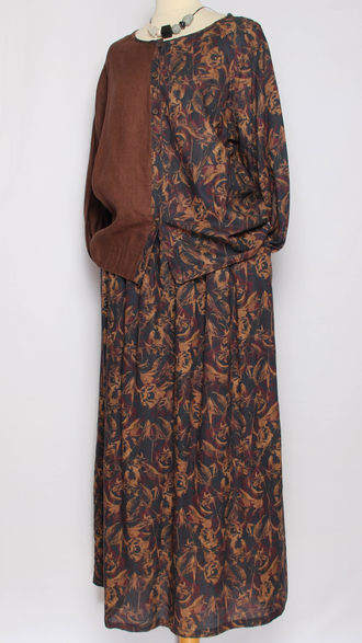 Костюм "Комбинированный длинный рукав" синий до р.44-46