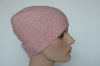 Итальянская зимняя розовая шапка Визио