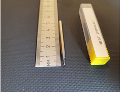 Фреза 2 мм HRC55 твердосплавная 3-х зубая по цветному металлу 5/55 мм