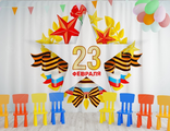 НФ-00003409 Занавес для сцены "23 Февраля Звезда" (2,8*4,5м)