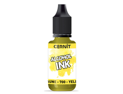 алкогольные чернила Cernit alcohol ink, цвет-yellow 700 (желтый), объем-20 мл