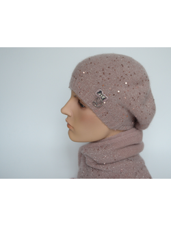 Розовый женский берет одинарный Vizio Италия 6943 ВО фото