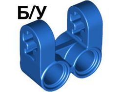 ! Б/У - Technic, Axle and Pin Connector Perpendicular Double Split, Blue (41678 / 4163535) - Б/У