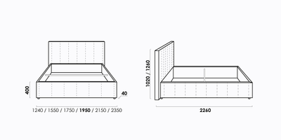Двуспальная односпальная мягкая кровать Савойя Ривалли (Rivalli), высокое изголовье, металлоскелет, в съемных чехлах с подъемным механизмом