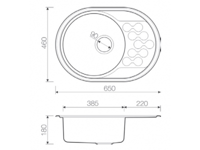 Мойка OMOIKIRI KASUMIGAURA 65 IN
