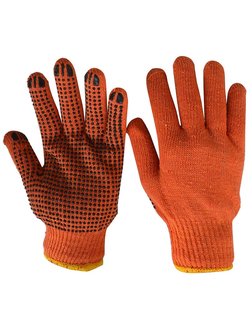 Перчатки ЗИМА утепленные акрил с ПВХ точками (цвета в ассортименте)