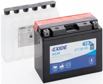 Аккумулятор EXIDE ET12B-BS (512 99; YT12B-4)