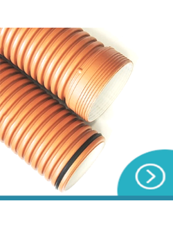 Труба ПП гофр. "ИКАПЛАСТ" с раструбом DN/OD 110 SN8  (Dвнутр.=96 мм), L=6,0 м