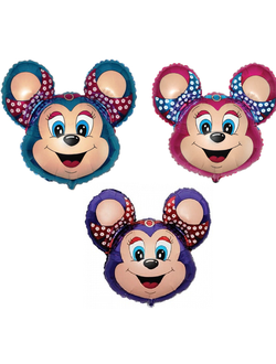 Шар 31"/76 см "Мышка Бабси", МИКС