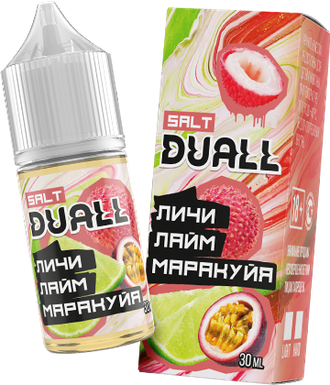 DUALL SALT (STRONG) 30ml - ЛИЧИ / ЛАЙМ / МАРАКУЙЯ