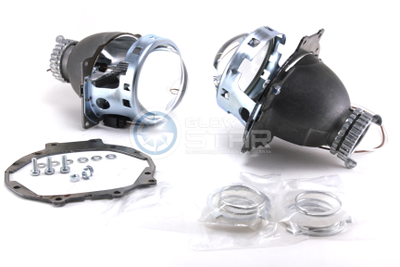 Комплект Koito Q5 D2S с рамками для замены штатных ксеноновых / галогенных линз автомобиля Mitsubishi Pajero 4 (2006 - 2014)